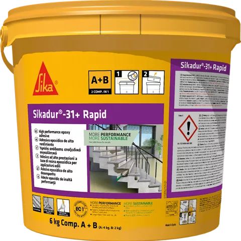 Sikadur 31+ Rapid 2-K thixotroper Epoxidharzkleber, Reparaturmörtel auf Epoxidharzbasis Kopie