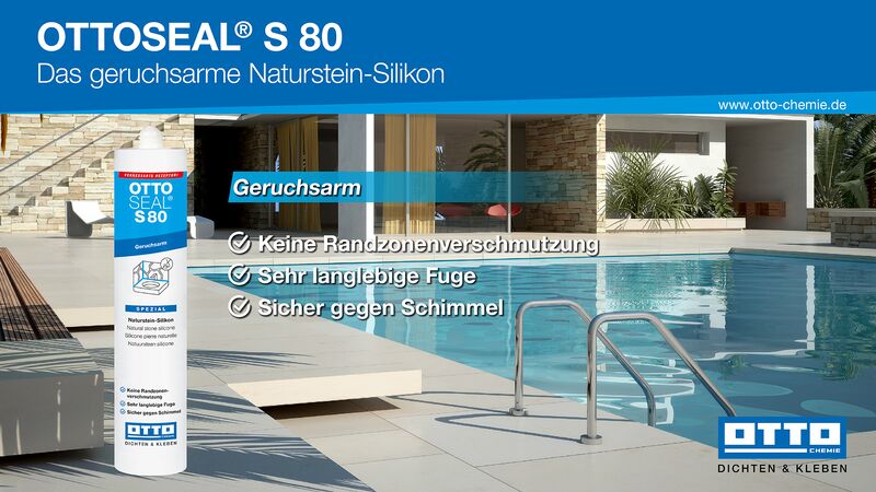 Ottoseal S80 Das geruchsarme Premium Alkoxy Naturstein Silicon Kartusche 310ml