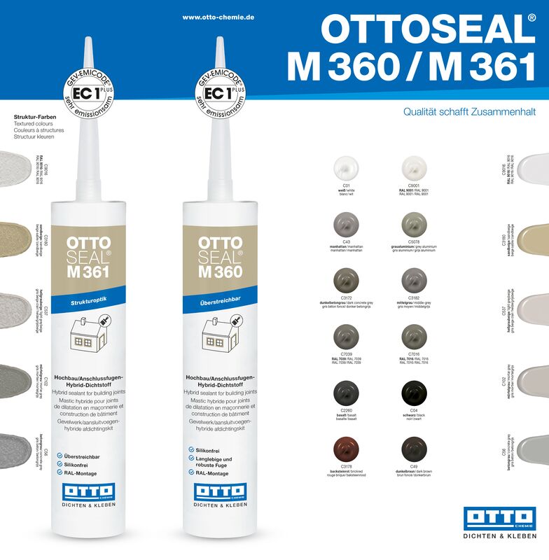 OTTOSEAL M 361 Der STRUKTUR Hybrid-Dichtstoff Kartusche 310ml