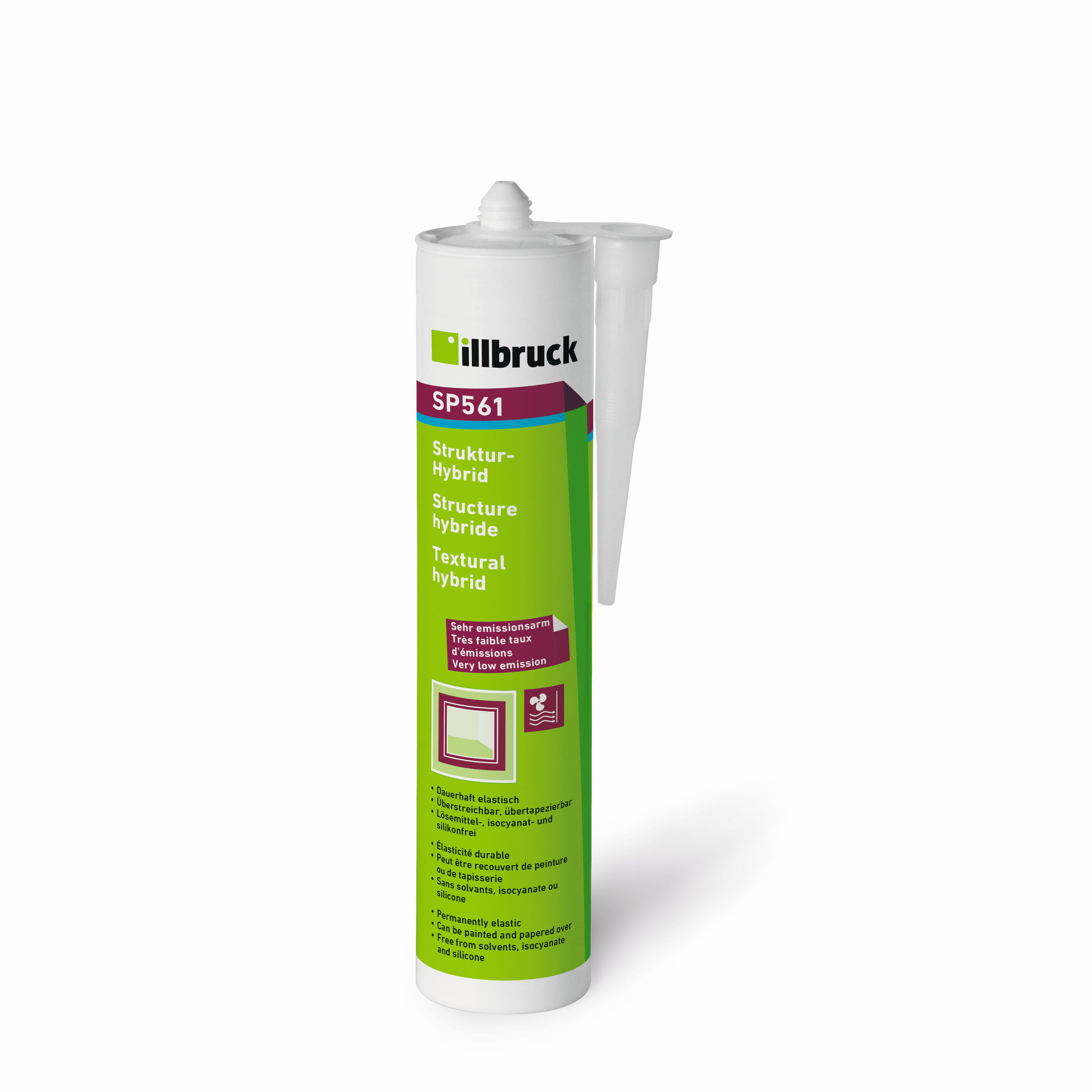 Illbruck SP561 Struktur Dichtstoff Karton 12 x Kartusche 310ml signalweiß