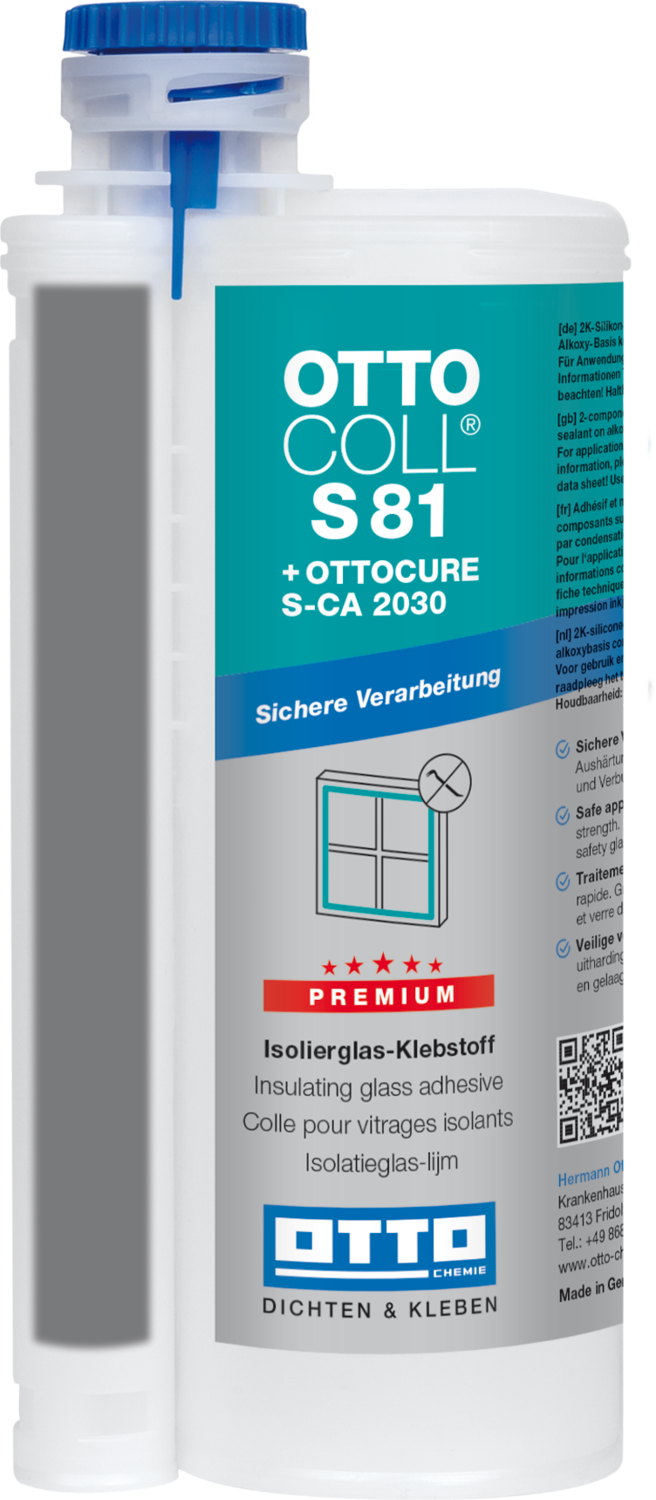 OTTOCOLL S 81 Das Premium-2K-Silikon für das geklebte Fenster, Doppelkartusche 490ml