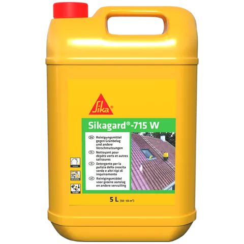 Sikagard-715 W Reinigungsmittel gegen Grünbelag uvm. für Dach, Fassade und Boden 5Ltr.