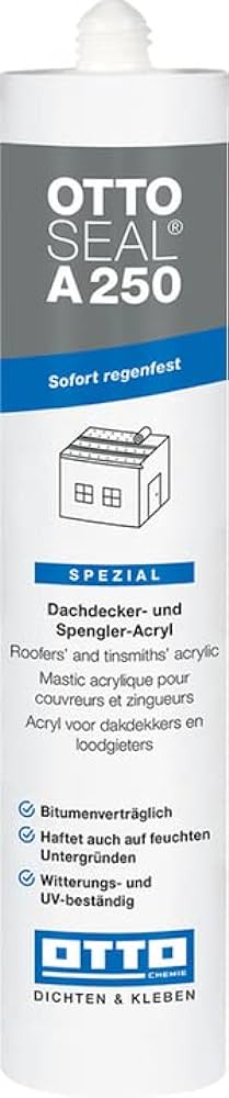 Ottoseal A250 Der Dichtstoff & Sperre für Bitumen und Feucht Untergründe Kartusche 310ml