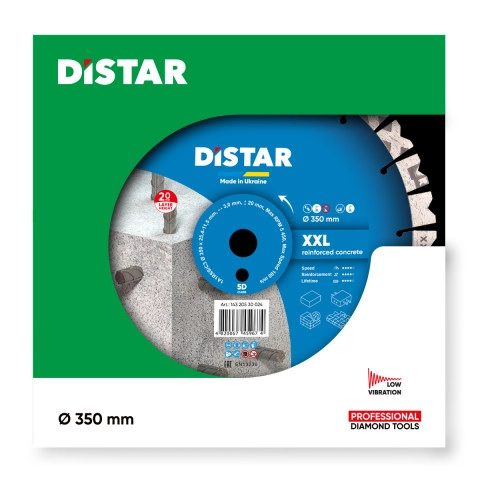 Distar DIAMANTTRENNSCHEIBE 1A1RSS 350 XXL Verstärkter Beton, Pflastersteine, Ziegel, feuerfeste Materialien