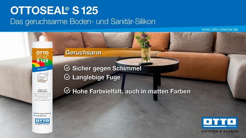 Ottoseal S125 Das geruchsarme Boden- und Sanitär-Silikon