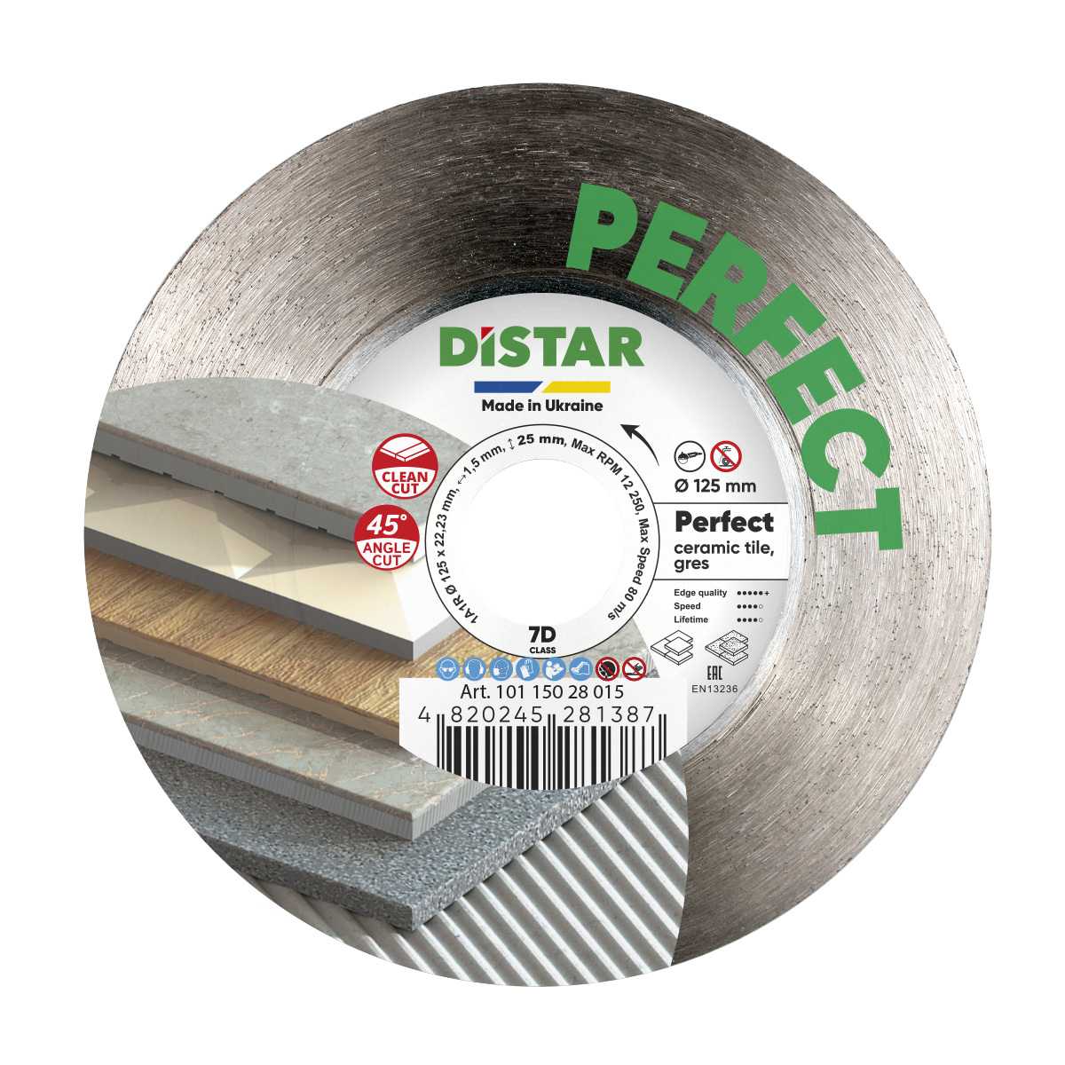 Distar DIAMANTTRENNSCHEIBE 1A1R 125X22,23H PERFECT