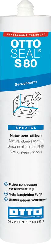 Ottoseal S80 Das geruchsarme Premium Alkoxy Naturstein Silicon Kartusche 310ml