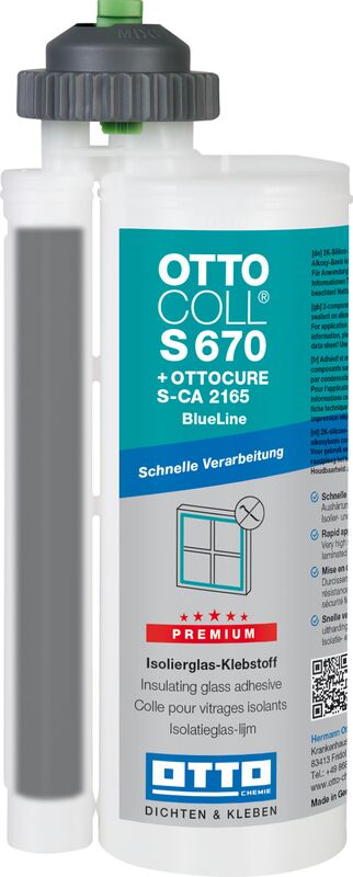 OTTOCOLL S 670 Das Premium-2K-Silikon für das geklebte Fenster mit höherer Aussteifung dunkelgrau 490ml