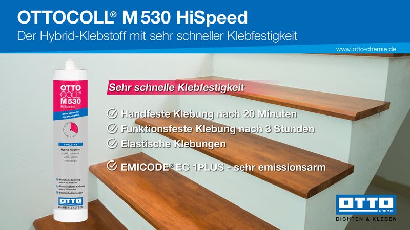 Ottocoll M530 HiSpeed Der Hybrid-Klebstoff mit schneller Funktionsfestigkeit Kartusche 310ml