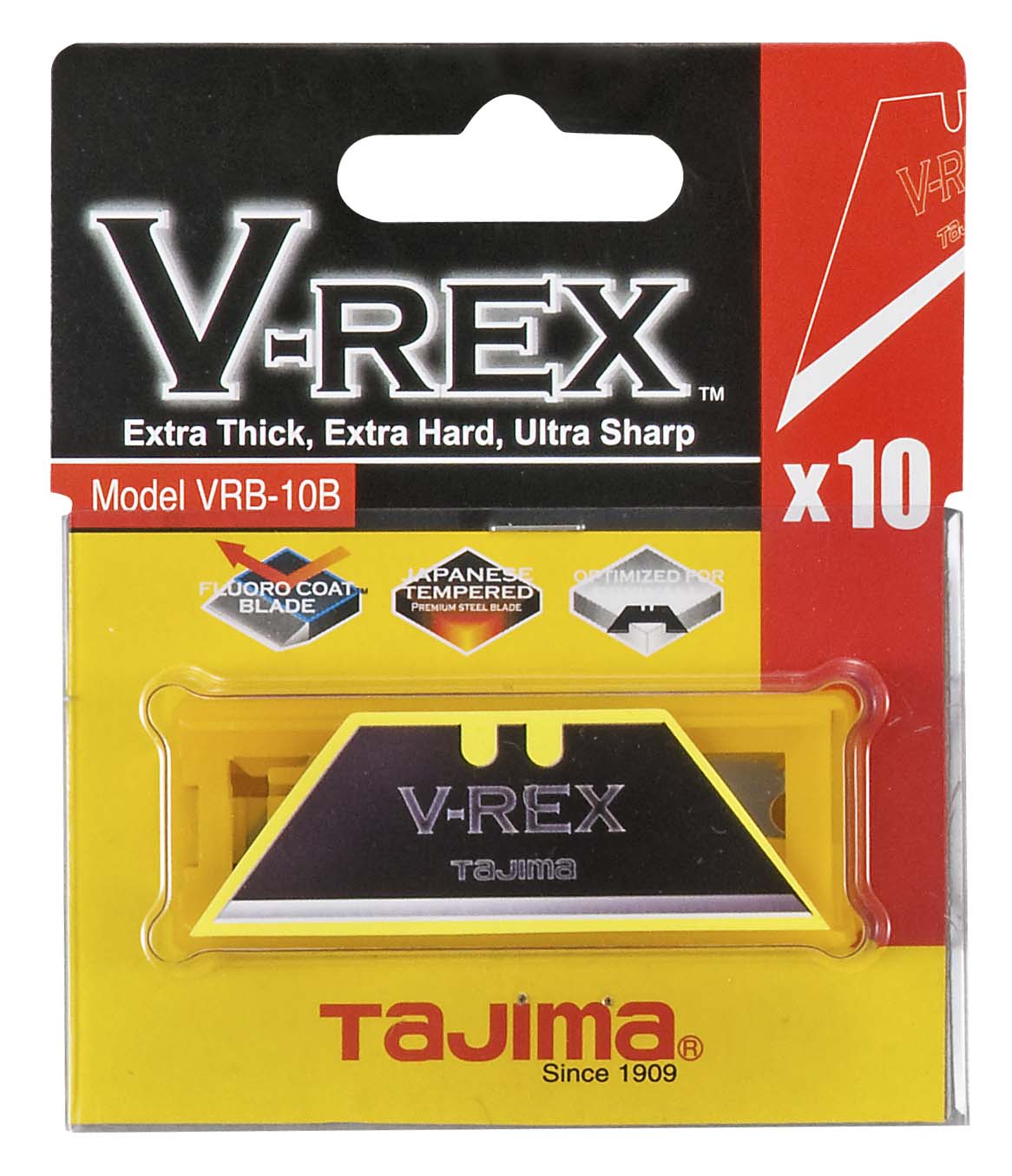 Die Tajima V-REX 2 VRB-10B Premium 19mm Trapezklingen 10Stück im Spender