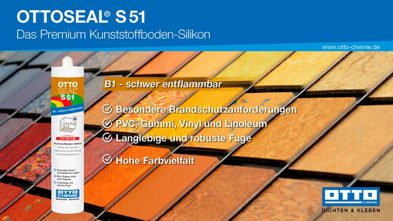 Ottoseal S51 Das bunte Silicon für PVC-, Gummi- und Linoleumböden Kartusche 310ml