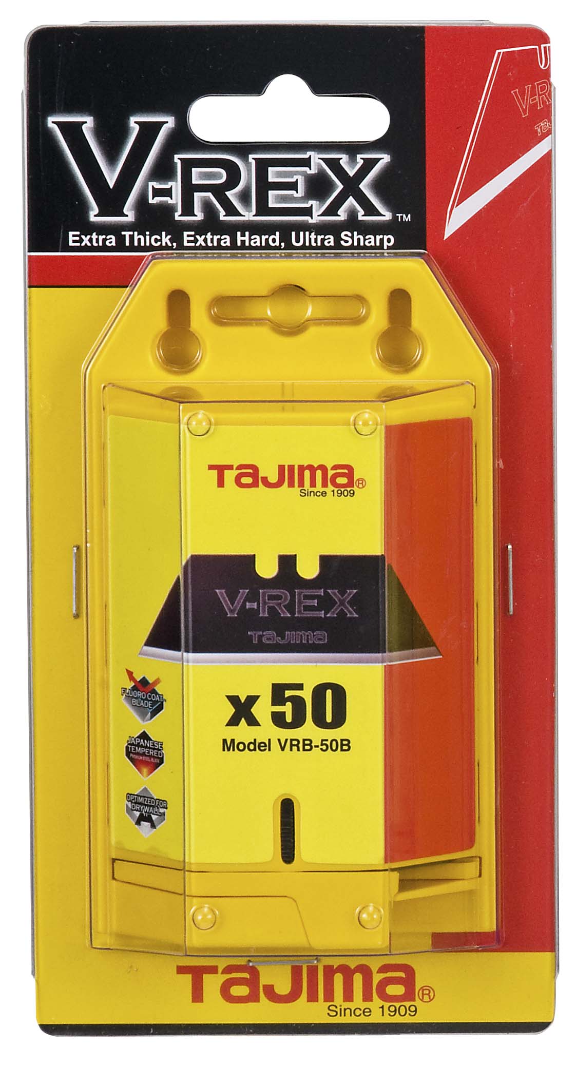 Die Tajima V-REX 2 VRB-50B Premium 19mm Trapezklingen 50Stück im Spender