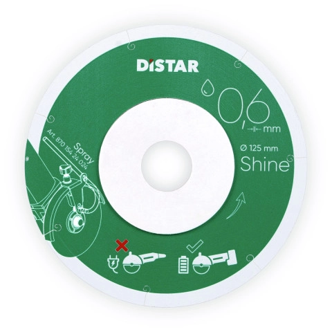 Distar Diamanttrennscheibe 1A1R 0,6x6x22,23 Shine Ultradünner Nassschnitt mit Akku Winkelschleifer