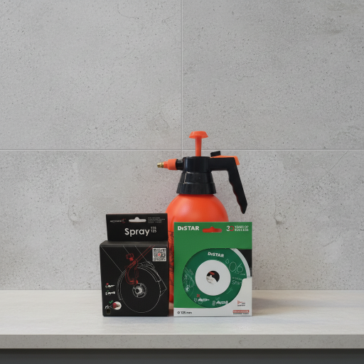 Distar Mechanic Nassschneidesystem Set für Akku Winkelschleifer Distar Mechanic Nassschneidesystem Set für Akku Winkelschleifer