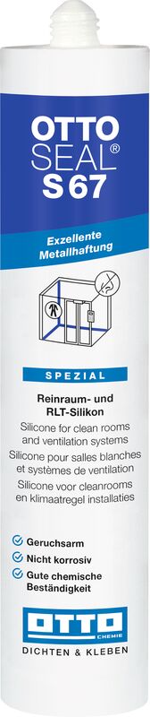 Ottoseal S67 Das neutrale geruchsarme Reinraum- und RLT-Silicon Kartusche 310ml