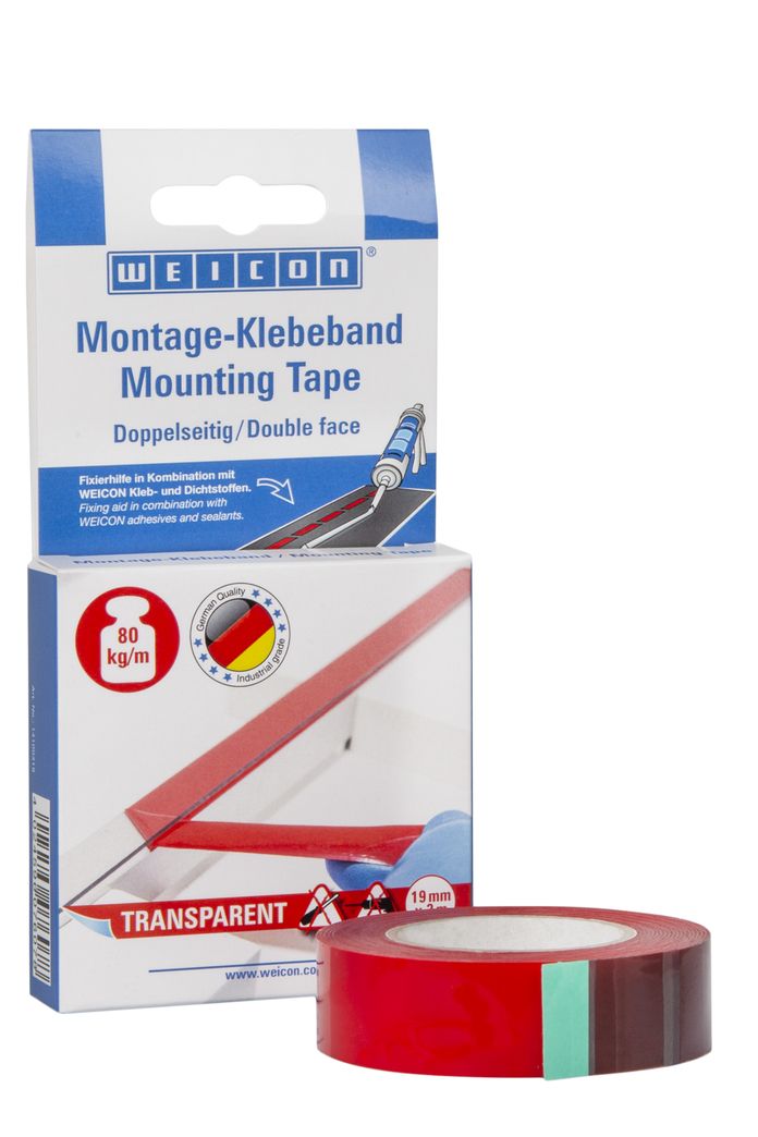 Weicon Montage-Klebeband transparent für dauerhafte Verklebungen 3 Meter